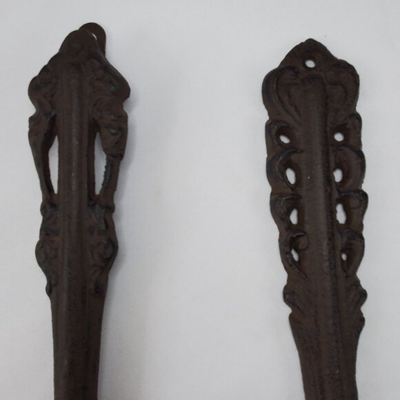 Vintage Cast Iron Spoon and Fork 11” Rustic Farm House Wall Kitchen Dining Decor - Picture 10 of 12